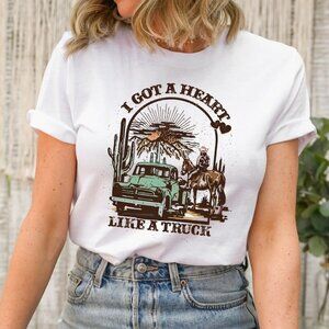 Heart Like A Truck Country Music Song Lyric Graphic Fan Gift T-Shirt 24
